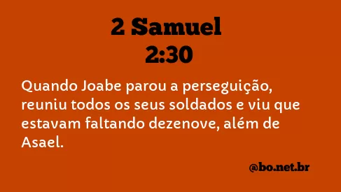 2 Samuel 2:30 NTLH