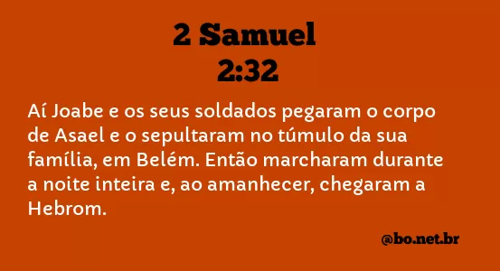 2 Samuel 2:32 NTLH