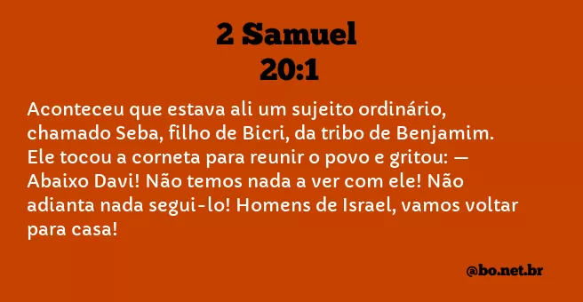 2 Samuel 20:1 NTLH