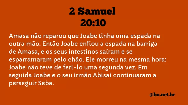 2 Samuel 20:10 NTLH