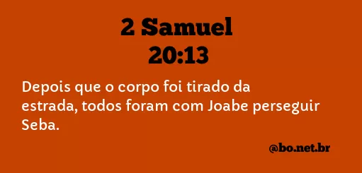 2 Samuel 20:13 NTLH