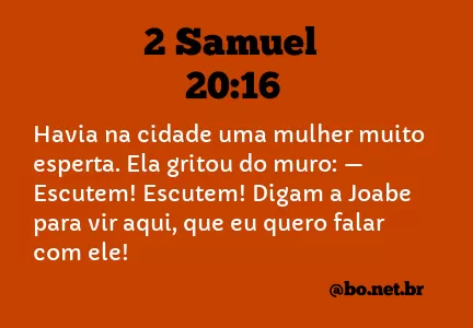 2 Samuel 20:16 NTLH