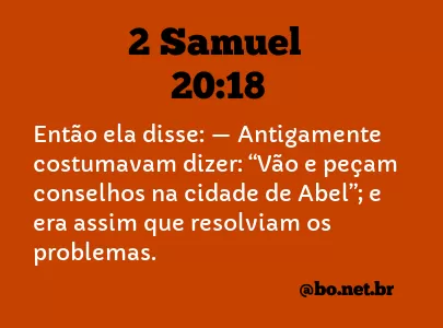 2 Samuel 20:18 NTLH