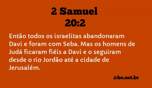 2 Samuel 20:2 NTLH