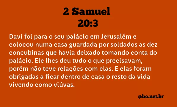 2 Samuel 20:3 NTLH