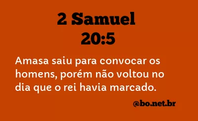 2 Samuel 20:5 NTLH