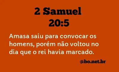 2 Samuel 20:5 NTLH