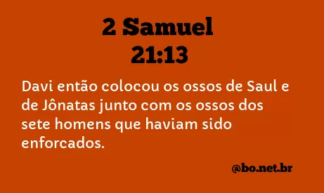 2 Samuel 21:13 NTLH