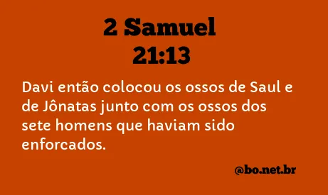 2 Samuel 21:13 NTLH