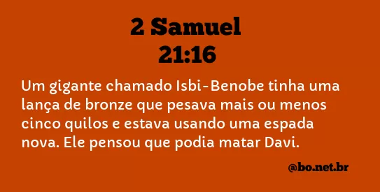 2 Samuel 21:16 NTLH
