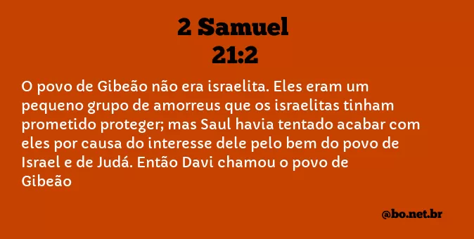 2 Samuel 21:2 NTLH