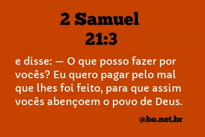 2 Samuel 21:3 NTLH