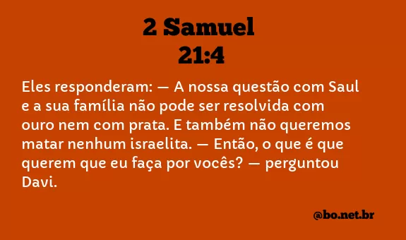 2 Samuel 21:4 NTLH