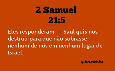 2 Samuel 21:5 NTLH