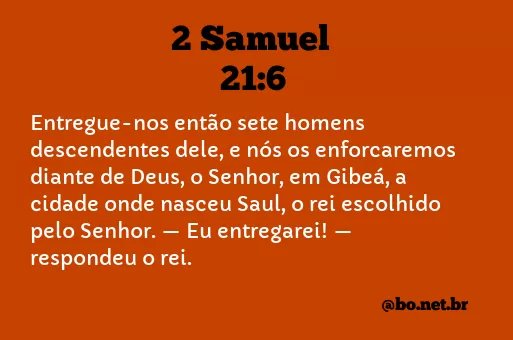 2 Samuel 21:6 NTLH