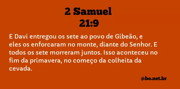2 Samuel 21:9 NTLH