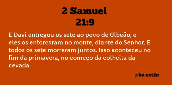 2 Samuel 21:9 NTLH