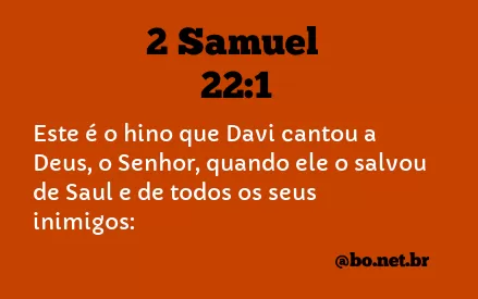 2 Samuel 22:1 NTLH