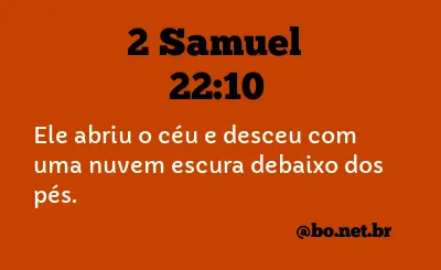 2 Samuel 22:10 NTLH