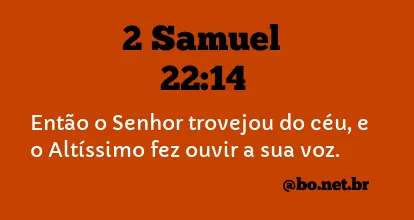 2 Samuel 22:14 NTLH