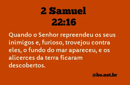 2 Samuel 22:16 NTLH