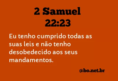 2 Samuel 22:23 NTLH