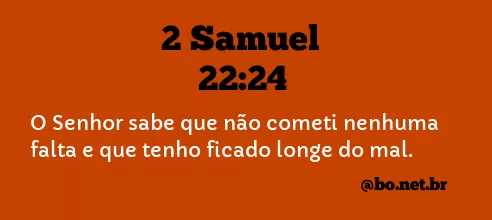 2 Samuel 22:24 NTLH