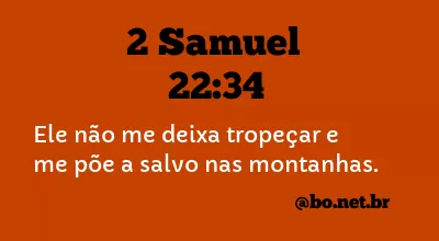 2 Samuel 22:34 NTLH