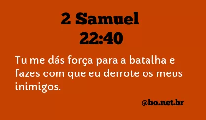 2 Samuel 22:40 NTLH