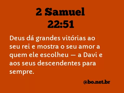 2 Samuel 22:51 NTLH