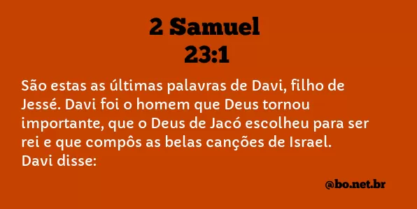 2 Samuel 23:1 NTLH