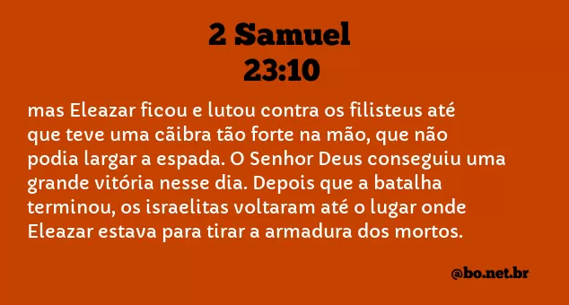 2 Samuel 23:10 NTLH