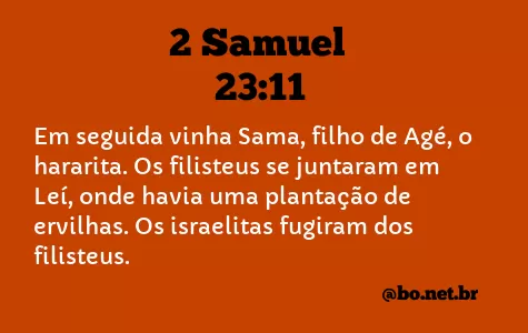 2 Samuel 23:11 NTLH