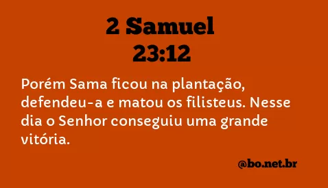 2 Samuel 23:12 NTLH