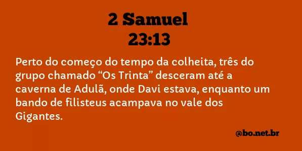 2 Samuel 23:13 NTLH
