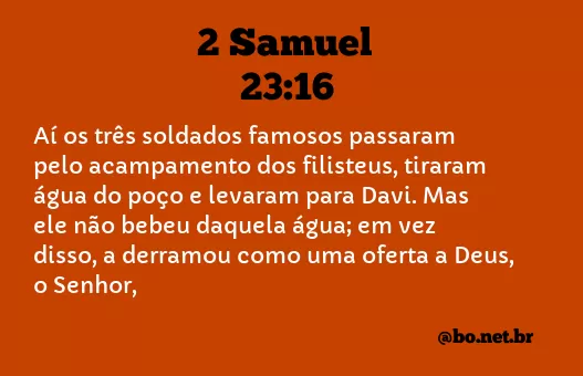 2 Samuel 23:16 NTLH