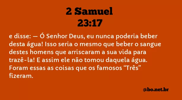 2 Samuel 23:17 NTLH