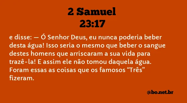 2 Samuel 23:17 NTLH