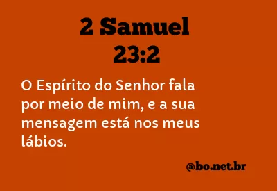 2 Samuel 23:2 NTLH
