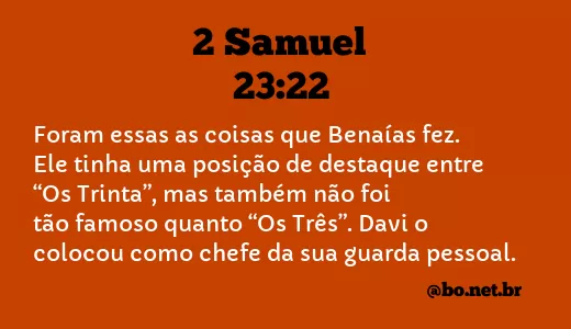 2 Samuel 23:22 NTLH