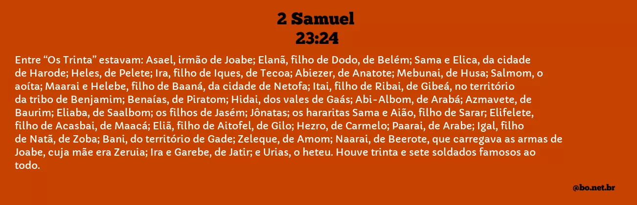 2 Samuel 23:24 NTLH