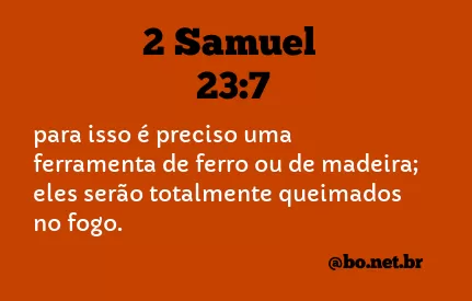 2 Samuel 23:7 NTLH
