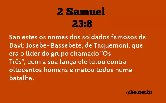 2 Samuel 23:8 NTLH