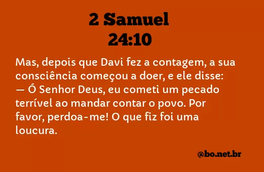 2 Samuel 24:10 NTLH