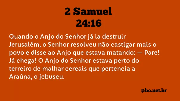 2 Samuel 24:16 NTLH