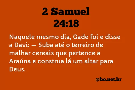 2 Samuel 24:18 NTLH