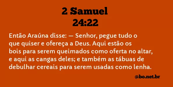 2 Samuel 24:22 NTLH