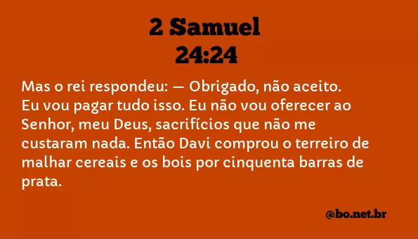 2 Samuel 24:24 NTLH