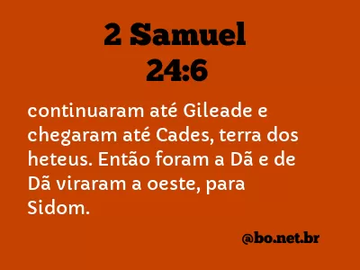 2 Samuel 24:6 NTLH