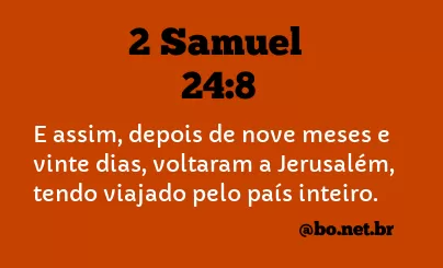 2 Samuel 24:8 NTLH